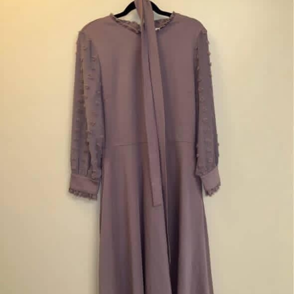 Dainty Jewells Purple Bishop Sleeve Gown